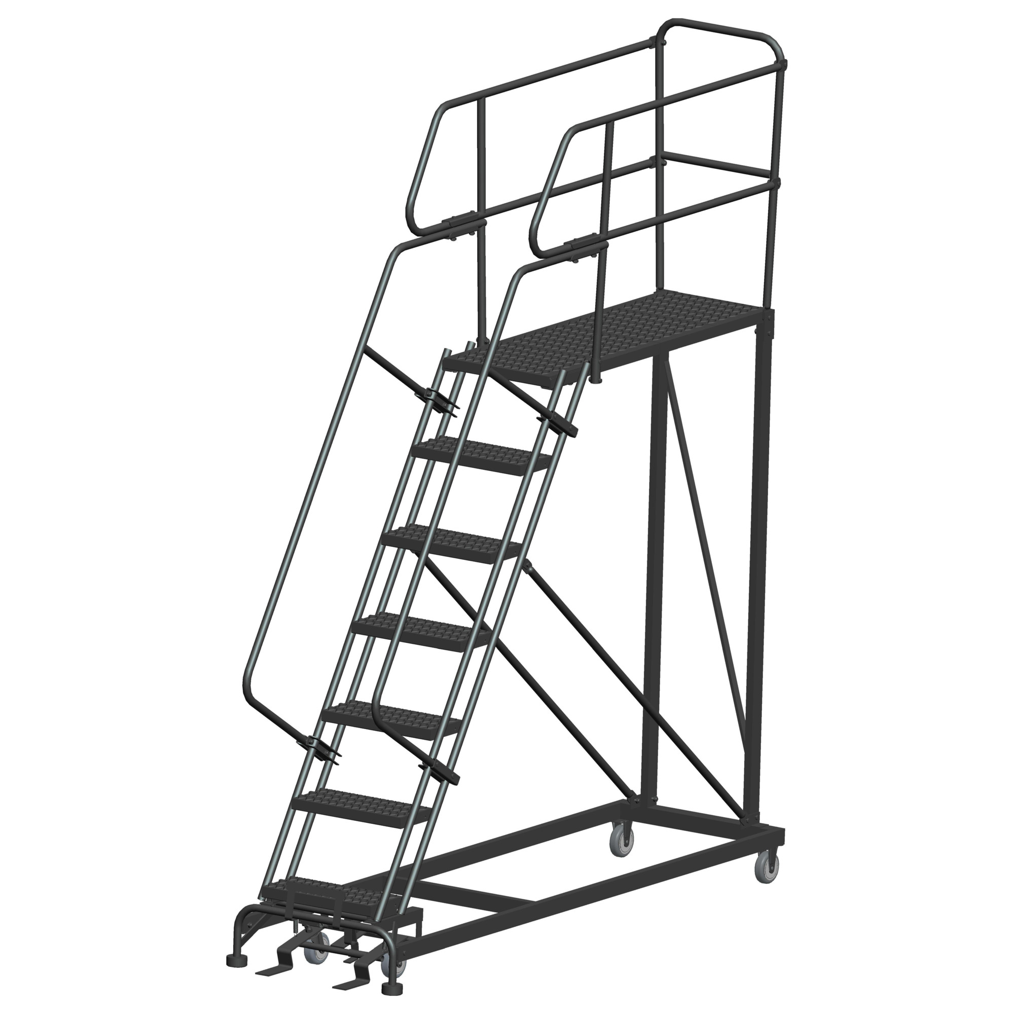 Ballymore, Rolling Work Platform, Overall Height 106 in, Steps 7, Material Steel, Model# SEP7-2448